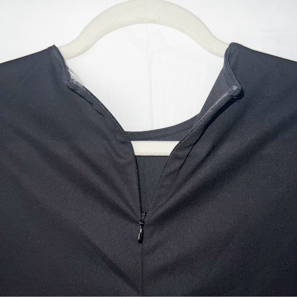 H&M Black Semi-Sheer Basic Workwear Blouse, Size S - Picture 8 of 10